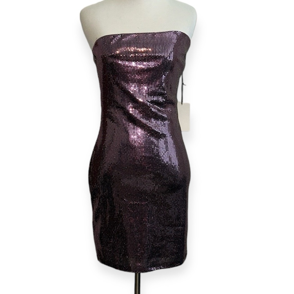 Iris small sequin strapless bodycon dress